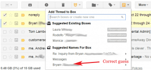Streak suggesting box names Streak suggesting box names